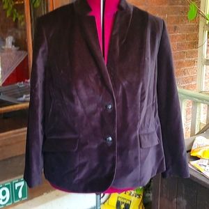 Talbots Black Velvet Jacket, 20W, worn once